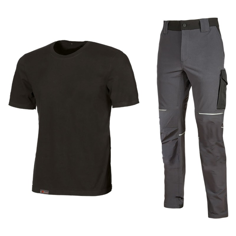 kit-t-shirt-pantalone-work-wear-tg-m-maglia-black-carbon-pantalone-asphalt-grey