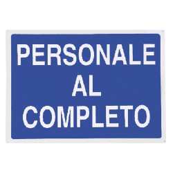 cartello-personale-al-completo-cm-70-x-50