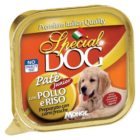 alimento-per-cani-pate-special-dog-junior-pollo-e-riso-gr-150