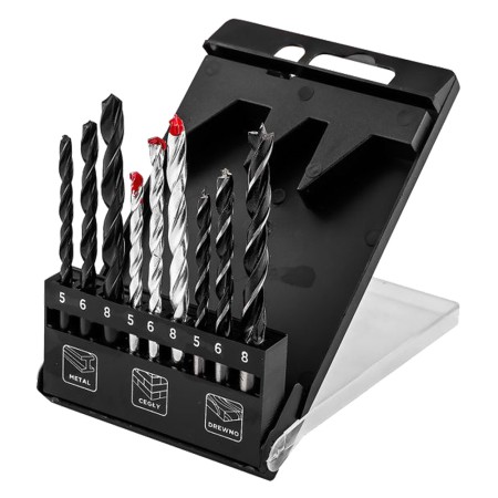 set-punte-per-metallo-legno-mattoni-cf-9-pz